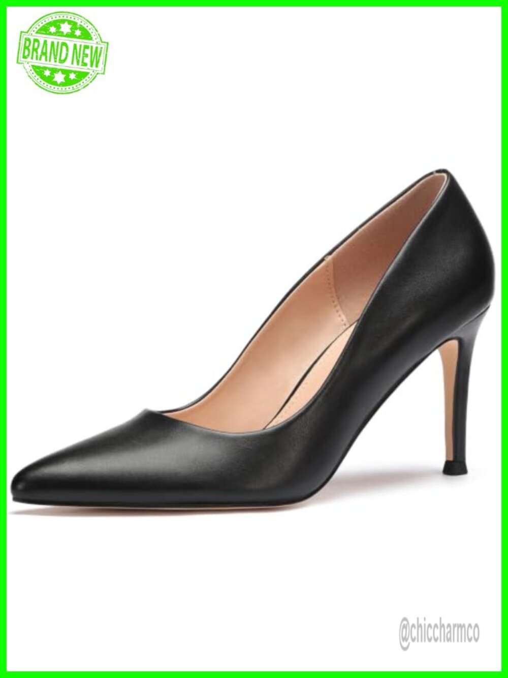 Women's Stiletto Pumps Closed Pointed Toe Heels 3 Inch High Heels Dressy Slip